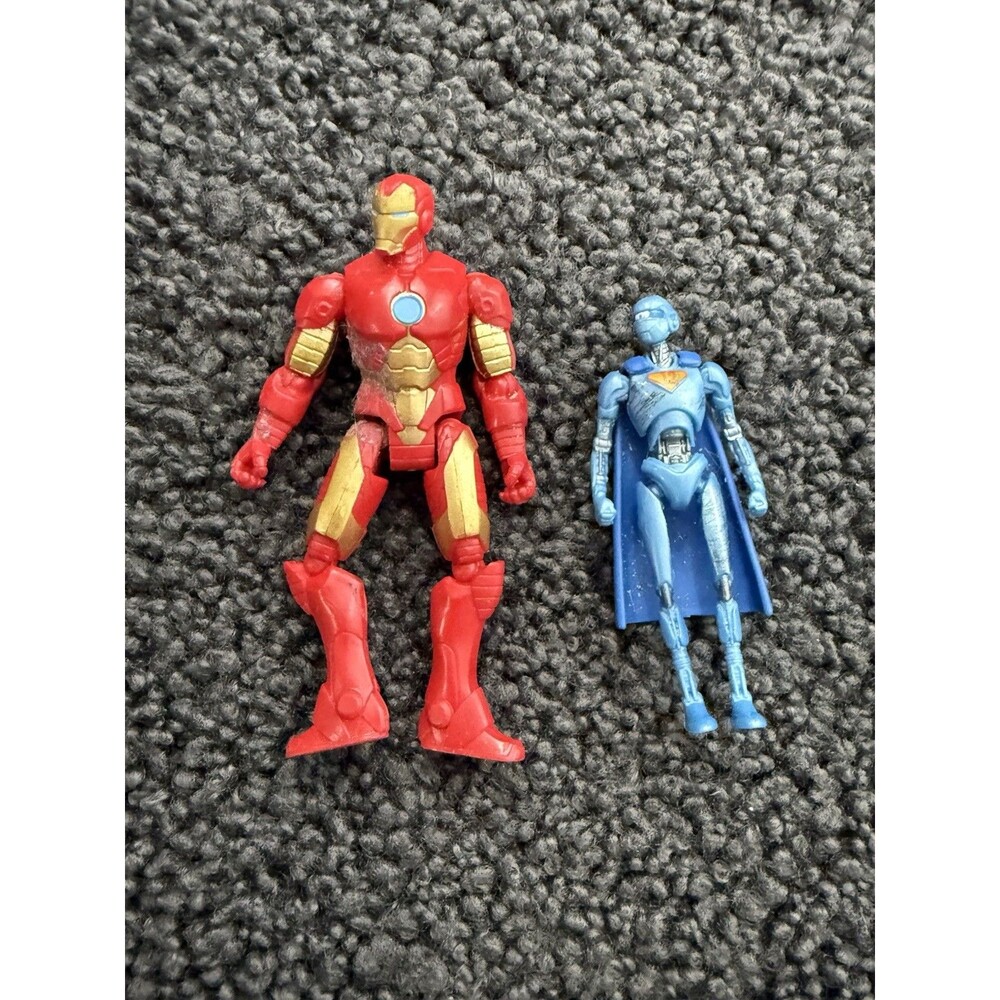 IRON MAN - SET *2 IRON MAN ACTION FIGURES ,COLLECTOR'S FIGURES  Villains 3 Robot